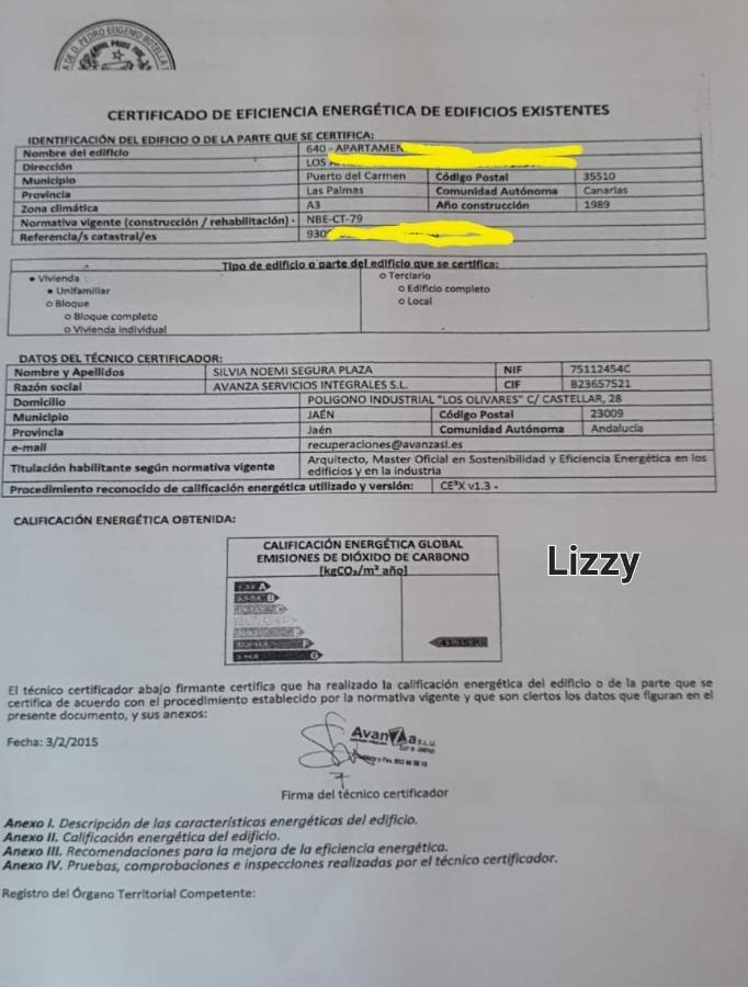 Vivienda Vacacional Lizzy Puerto del Carmen  Exteriér fotografie